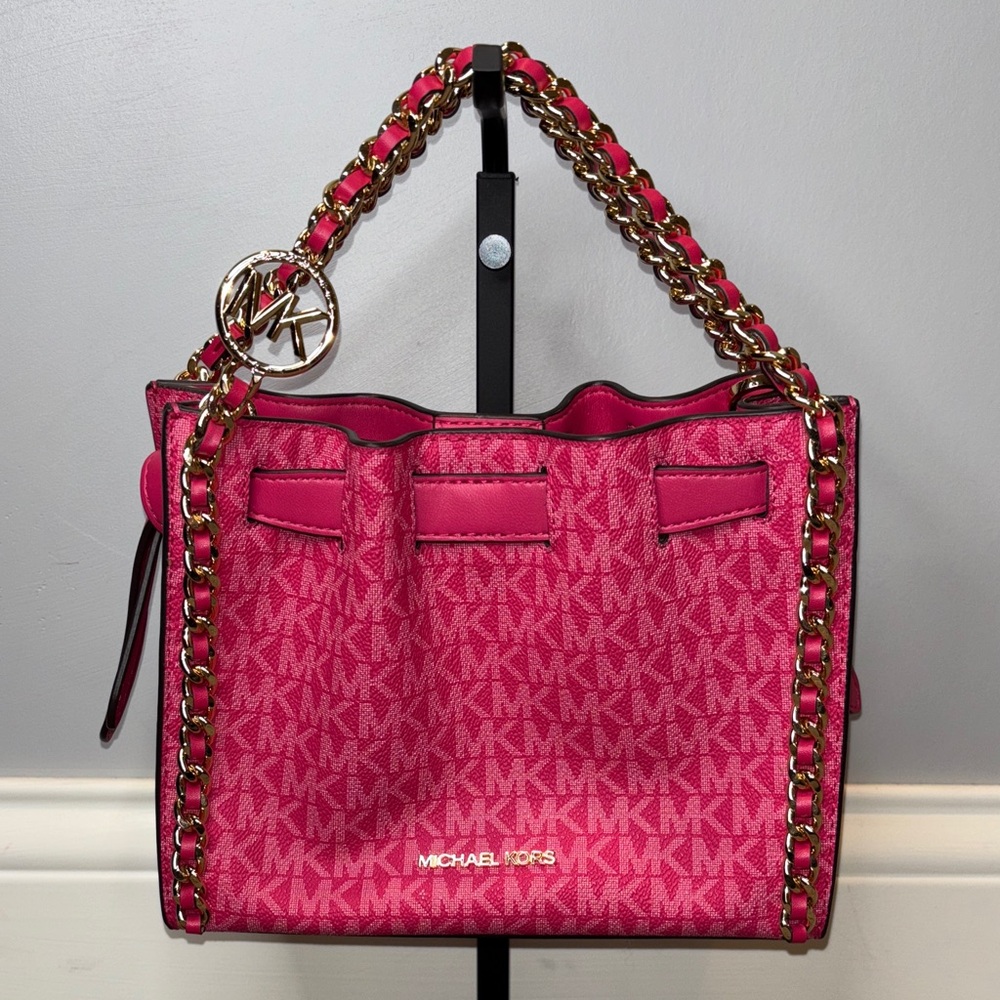 NWOT Michael Kors Mina Small Signature Logo Chain Crossbody